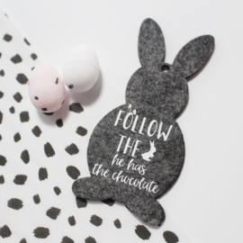 Follow the bunny ... | vilten haasje