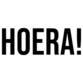 Hoera | raamsticker herbruikbaar