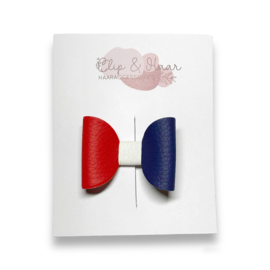 Olivia - rood wit blauw | alligator clip