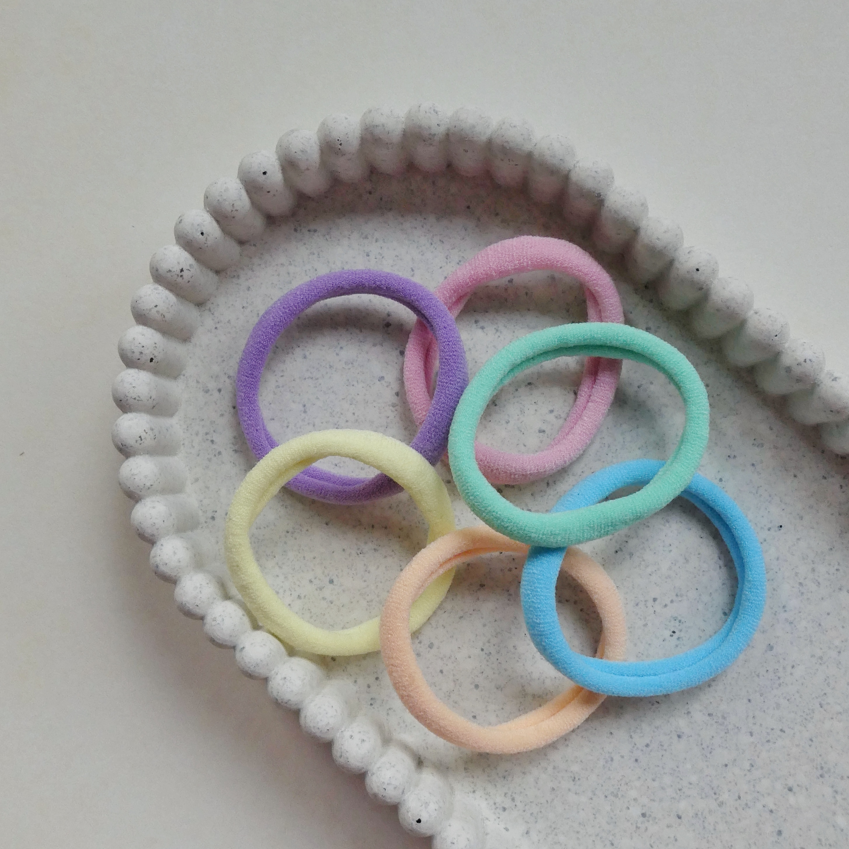 Nylon elastieken pastel | set