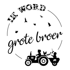 Ik word grote broer - boerderij | strijkapplicatie