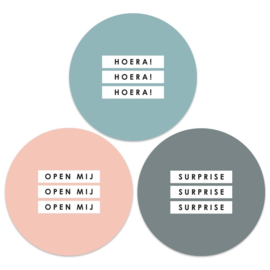 Multi - hoera/surprise/open mij | sticker