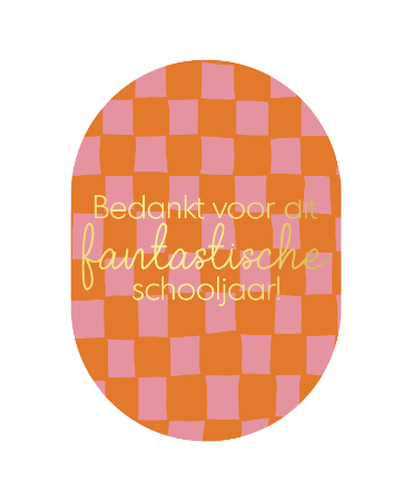 Bedankt | fantastisch schooljaar oranje | kaart