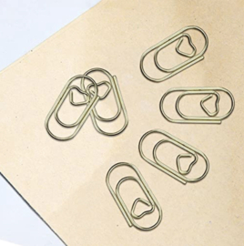 Paperclips hartvorm | goudkleurig