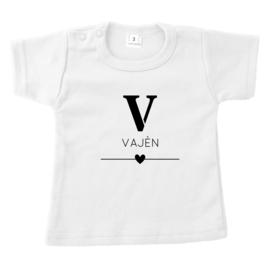 Letter naam streep | naamshirt