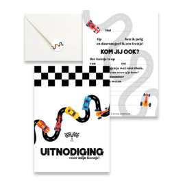 Uitnodiging race-auto
