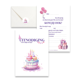 Uitnodiging taart