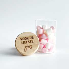 Voor de liefste juf/meester | glazen pot(je) met deksel