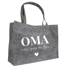 Tas voor mama / oma met namen | vilten tas