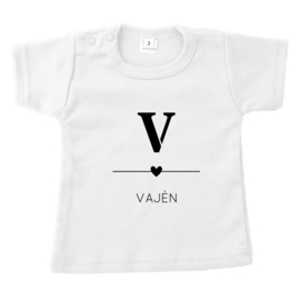 Letter met streep | naamshirt