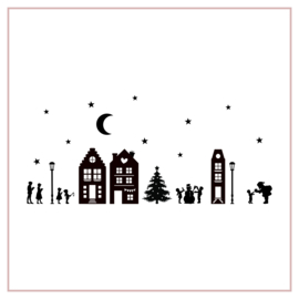 Raamstickers | Kerststraatje 2024 (met zingende kinderen)