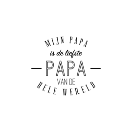 Mijn papa is de liefste papa | strijkapplicatie