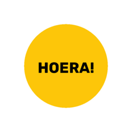 HOERA - okergeel | sticker