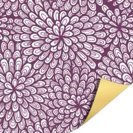 Luxury Flowers Mauve Gold | cadeaupapier