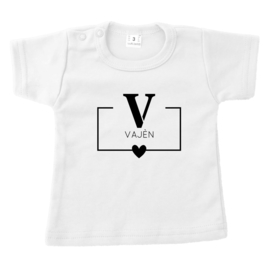 Letter met naam in blok | naamshirt