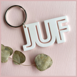 Sleutelhanger juf | plexiglas