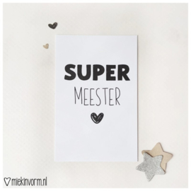 SUPER meester | mini-kaartje