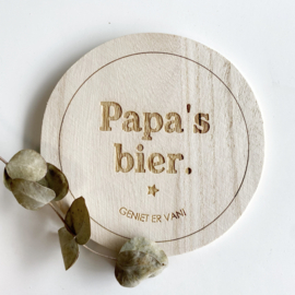 Papa's/opa's (favoriete drankje) | houten onderzetter