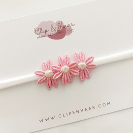 Haarbandje ‘Pink flower’