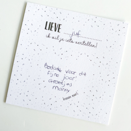 Lieve ... ik wil je iets vertellen! | kraskaart
