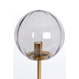 Tafellamp E14 Ø20x43 cm MAGDALA glas licht grijs+goud