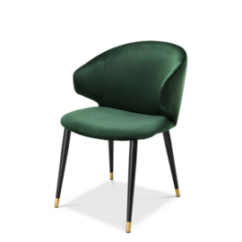Dining Chair Volante Roche dark green velvet