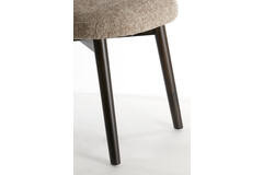 Eetkamerstoel Sinosa beige  / hout donker bruin