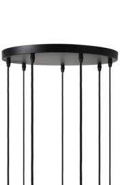 Hanglamp 5L Ø35x117,5 cm BRANDON mat zwart