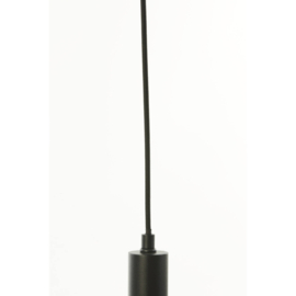 Hanglamp Ø22x52 cm LEKAR zwart+smoke glas