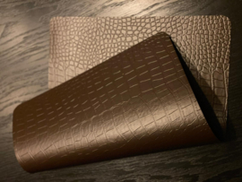 Croco placemat brown set 4 stuks