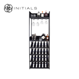 Cabinet Wine Skyscraper smoke Glass iron black