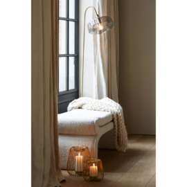 Poef NAFYA bouclé crème 119x45x48cm