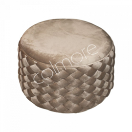 Woven round  Grey velvet
