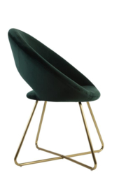 Charlie Chair Dark Green/Gold