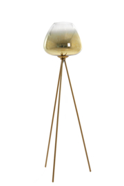 Vloerlamp 3 poot Ø42x146cm MAYSON glas goud - helder  goud