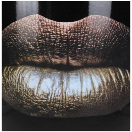 Jar  Gouden Lippen Zwart
