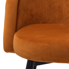 Dining Chair Chloé savona orange velvet set of 2