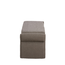Poef NAFYA bouclé bruin 119x45x48cm