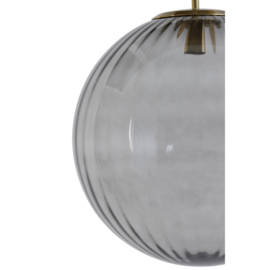 Hanglamp Ø40 cm MAGDALA glas licht grijs+goud