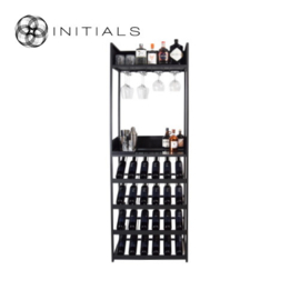 Cabinet Wine Skyscraper smoke Glass iron black