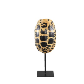 Jorge Gold with black poly statue turtle