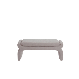 Poef NAFYA bouclé taupe 119x45x48cm