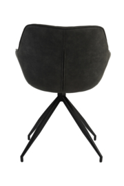 Eetkamerstoel JAIMY velvet antracite  / zwart