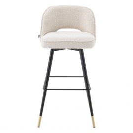 Bar Stool Cliff bouclé cream set of 2