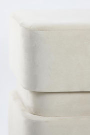 Poef Piazza velvet beige