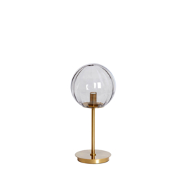 Tafellamp E14 Ø20x43 cm MAGDALA glas licht grijs+goud