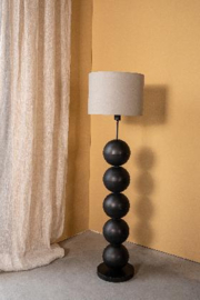 Lonza black metal floor lamp balls round