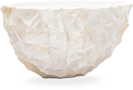 Pot Mother of pearl Oval White