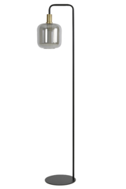 Vloerlamp 32x28x155 cm LEKAR antiek brons+smoke glas