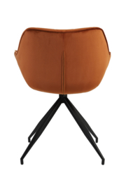 Eetkamerstoel JAIMY velvet terra / zwart